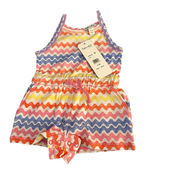 Splendid sleeveless dress and romper set- baby size 0-3 months. - Picture 4 of 10